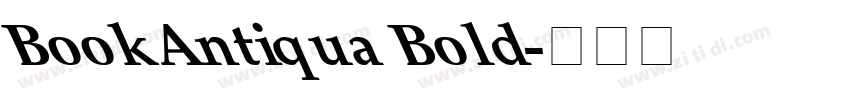 BookAntiqua Bold字体转换